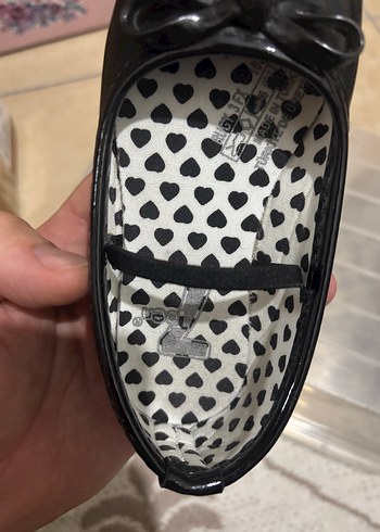 Kız Çocuk Siyah Lastik Fiyonk Detaylı Babet - Görsel 3