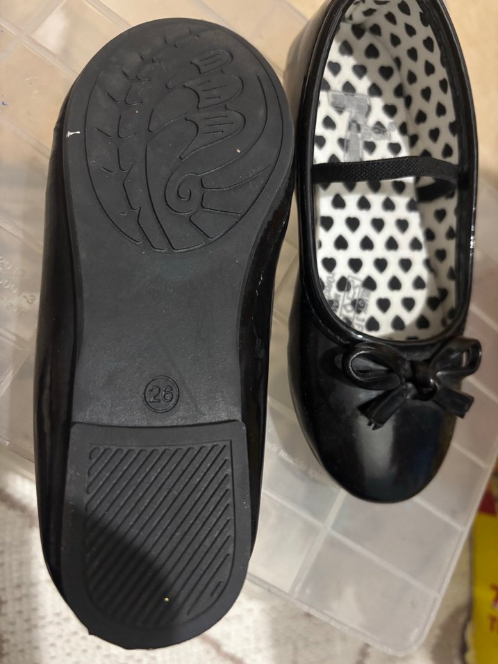 Kız Çocuk Siyah Lastik Fiyonk Detaylı Babet - Görsel 2