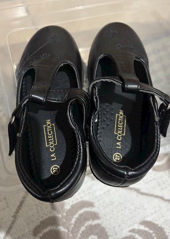 Kız Çocuk Siyah Nakışlı Tokalı Babet - Görsel 2