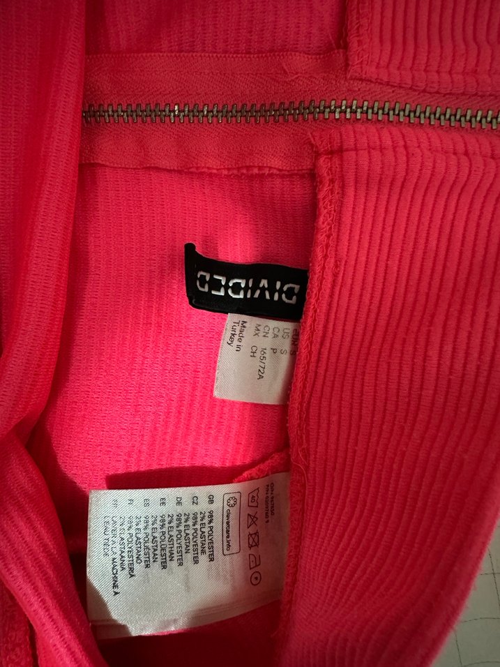 Parlak pembe Pilili Midi Mini Etek - Görsel 2