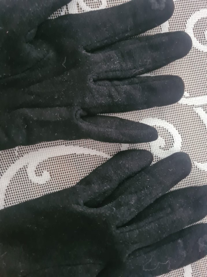 Kürklü Siyah Kadın Eldiven - Görsel 2