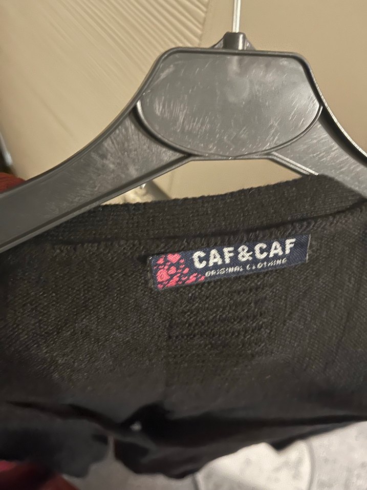 Siyah Uzun Kollu V Yaka Kadın Uzun kollu hırka cepli - Görsel 5