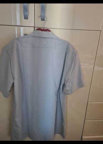 Gri Kısa Kollu Erkek Gömlek Yeni etiketi mevcut - Görsel 2