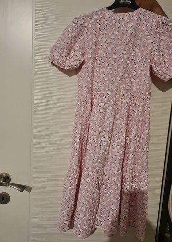 Pembe Bohem Kısa Kollu Uzun Elbise - Görsel 2