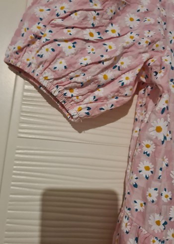 Pembe Bohem Kısa Kollu Uzun Elbise - Görsel 4