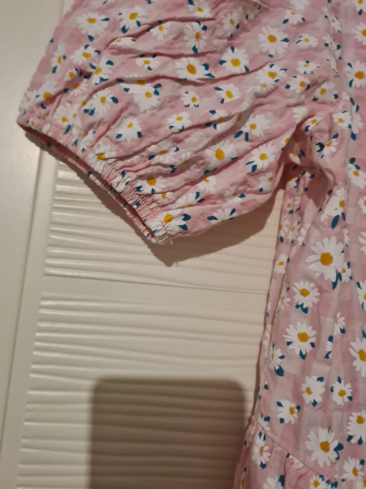 Pembe Bohem Kısa Kollu Uzun Elbise - Görsel 4