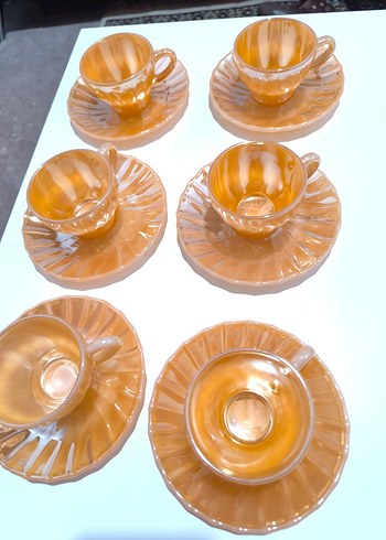 Pastel Bej Fincan  Mexicano  antika ürün 6 'lı fiyatı - Görsel 2