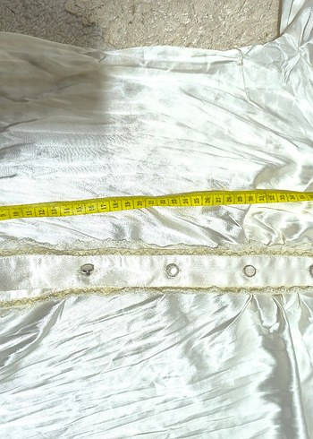 Düğmeli Beyaz Keten Uzun Kollu Kadın Gömlek - Görsel 5