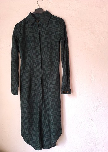 Düğmeli siyah Kare Desenli Erkek Gömlek - Görsel 3