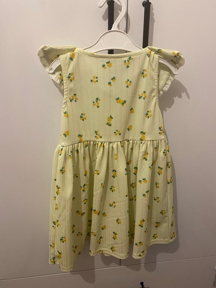 Zara Kız Çocuk Sarı Fırfırlı Elbise - Görsel 2
