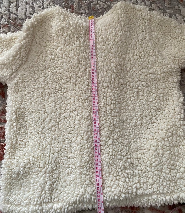 Beyaz peluş Kadın Hırka - Görsel 5