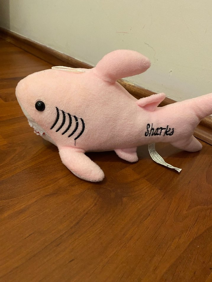 Pembe Peluş Köpekbalığı Oyuncak - Görsel 2