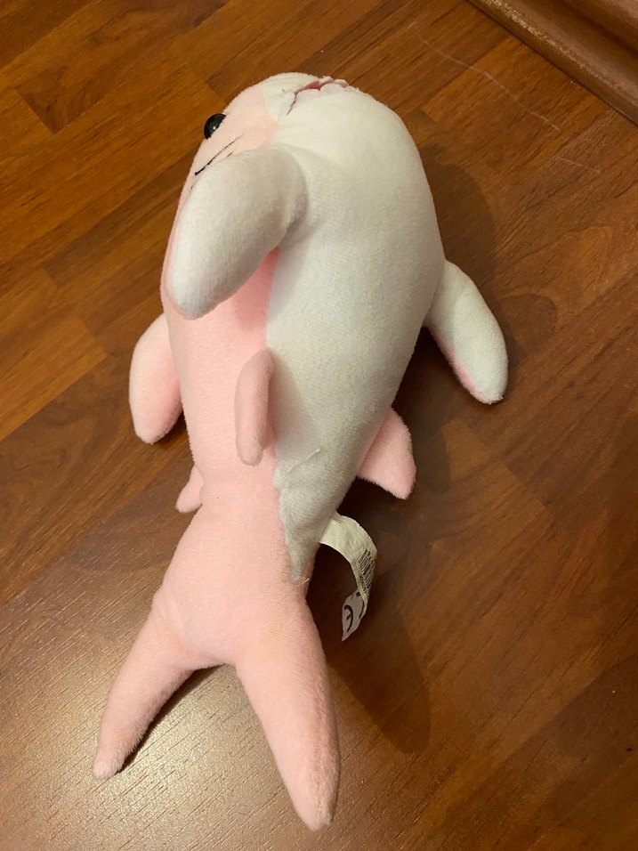 Pembe Peluş Köpekbalığı Oyuncak - Görsel 3