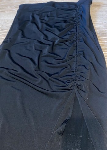 Siyah Drapeli Midi Kadın Etek - Görsel 2