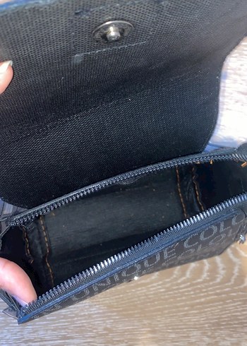 Siyah Baskılı Zincir Detaylı Deri Kadın Çanta - Görsel 3