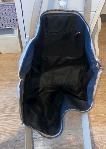 Bej Deri Kadın Omuz Çantası Fermuarlı - Görsel 2