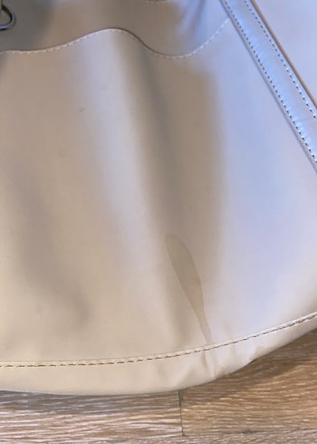 Bej Deri Kadın Omuz Çantası Fermuarlı - Görsel 3