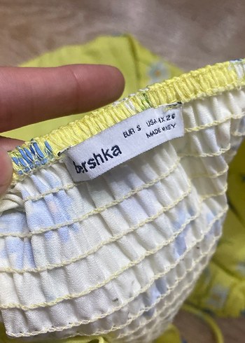 Sarı Çiçek Desenli Mini Bustiyer - Görsel 3