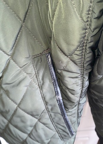 Koyu yeşil erkek Fermuarlı Ceket - Görsel 4