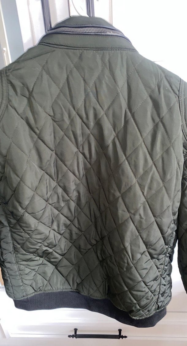 Koyu yeşil erkek Fermuarlı Ceket - Görsel 5