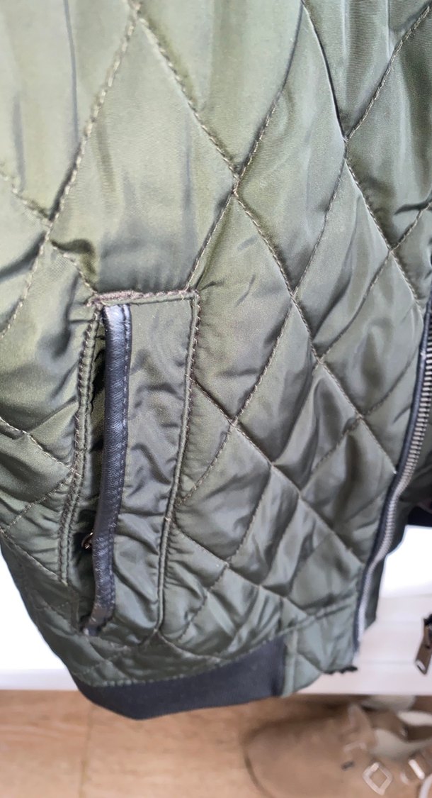 Koyu yeşil erkek Fermuarlı Ceket - Görsel 3