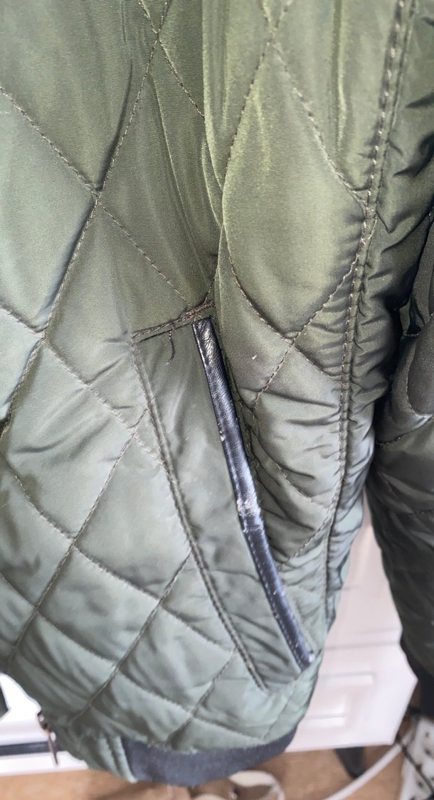 Koyu yeşil erkek Fermuarlı Ceket - Görsel 4