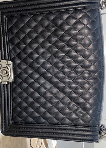 Zincir Detaylı Siyah Deri Kadın Çanta - Görsel 5