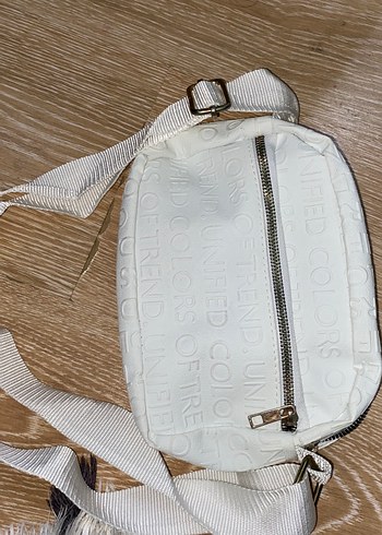 Beyaz Fermuarlı Kadın Çapraz Çanta - Görsel 5