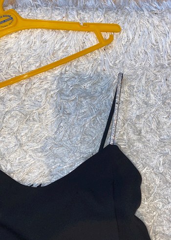 Siyah V Yaka Abiye Elbise - Görsel 3