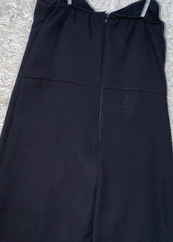 Siyah V Yaka Abiye Elbise - Görsel 7