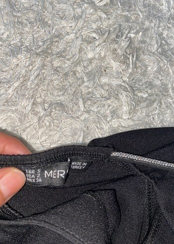 Siyah V Yaka Abiye Elbise - Görsel 6