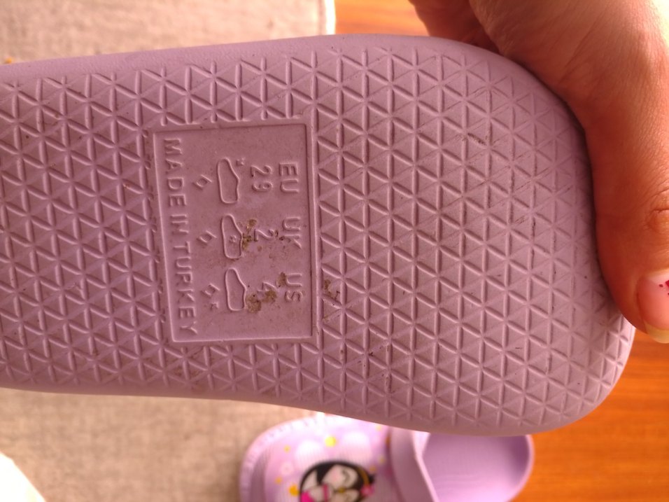 Mor Baskılı Kız Çocuk Terliği - Görsel 3