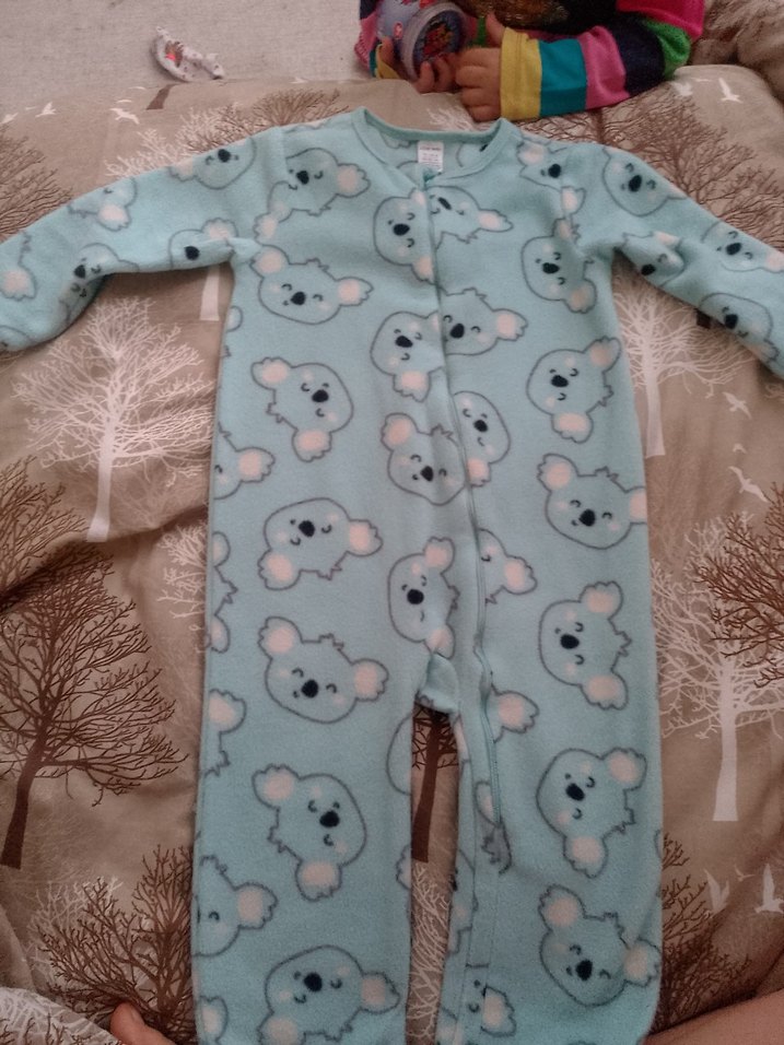 Fermuarlı Mavi Bebek uyku Tulumu - Görsel 2