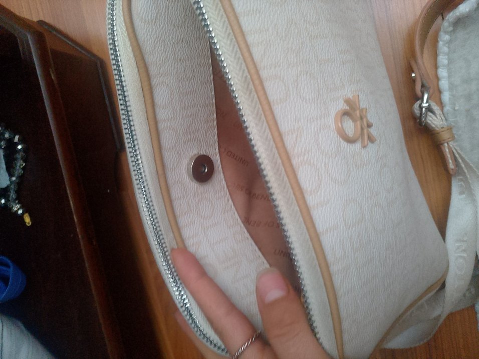 BENETTON Beyaz Deri Kadın çanta - Görsel 3