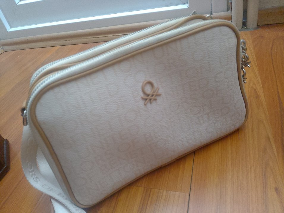 BENETTON Beyaz Deri Kadın çanta - Görsel 2