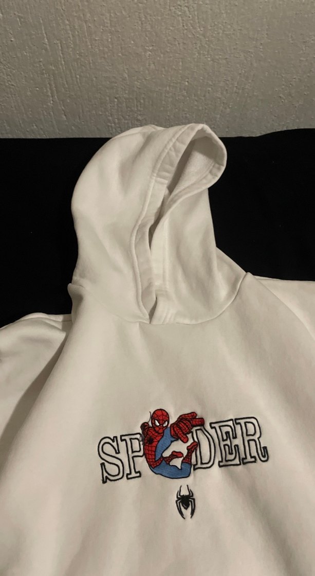 Beyaz Baskılı Kapüşonsuz Erkek Sweatshirt - Görsel 2