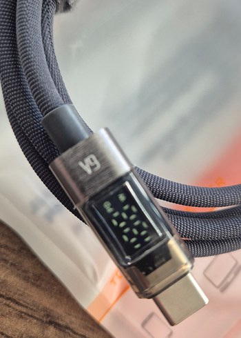 Type-C Djital Ekranlı Hızlı Şarj kablosu - Görsel 3