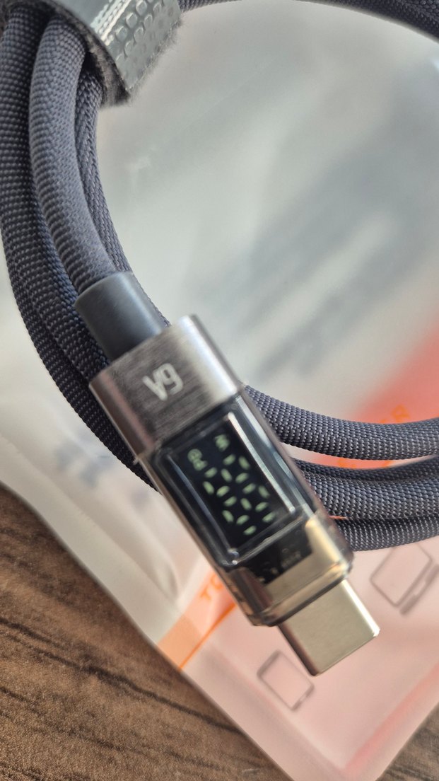 Type-C Djital Ekranlı Hızlı Şarj kablosu - Görsel 3