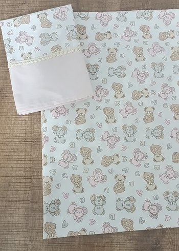 Bebek çarşaf+yastık kılıfı seti - Görsel 2