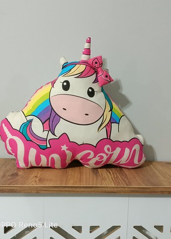 Renkli Unicorn Peluş Oyuncak 2 li yastık - Görsel 2