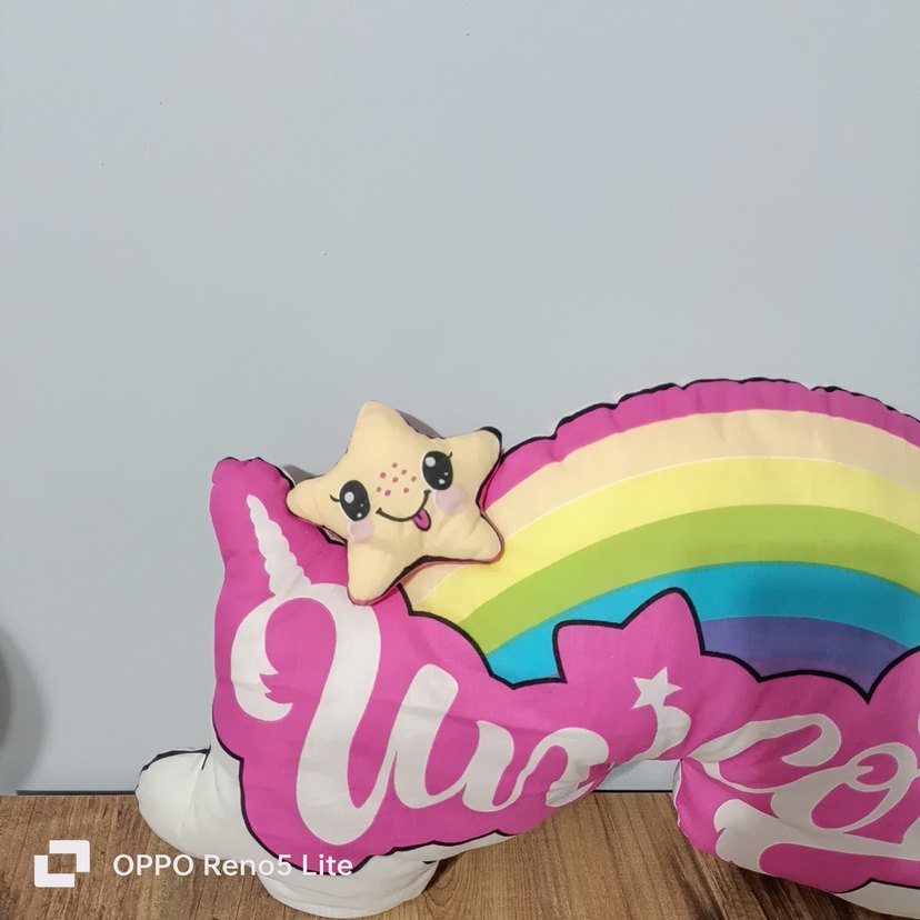 Renkli Unicorn Peluş Oyuncak 2 li yastık - Görsel 5