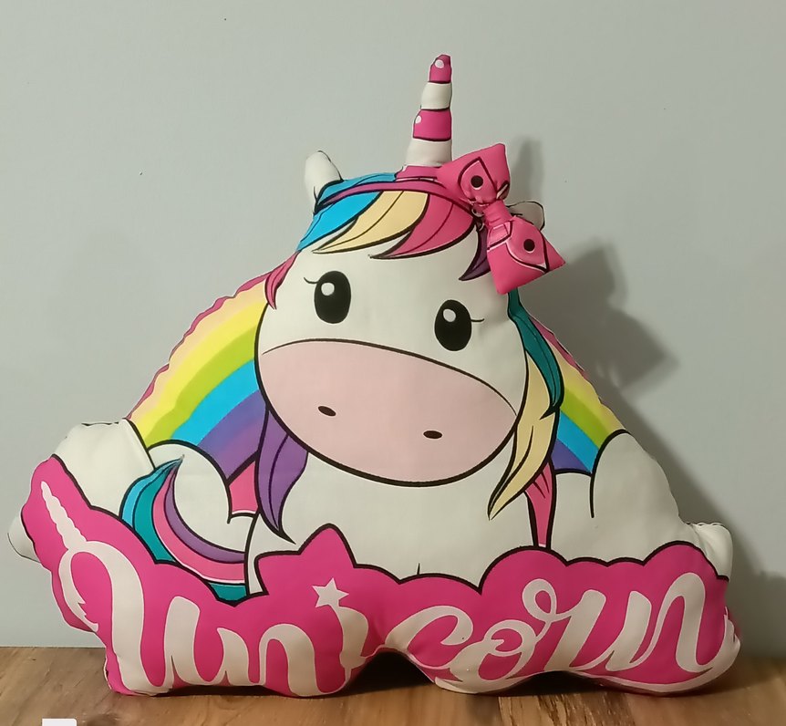 Renkli Unicorn Peluş Oyuncak 2 li yastık - Görsel 3