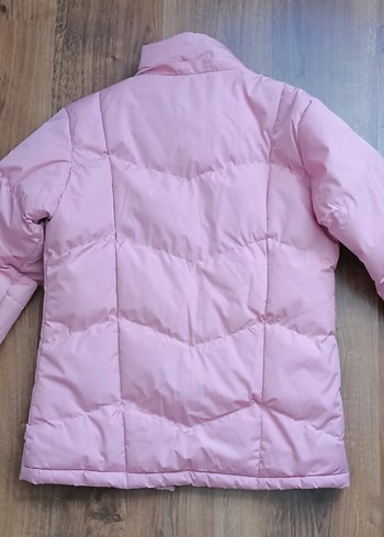 Pembe Kadın Kışlık Mont, Fermuarlı, Yüksek Yaka - Görsel 2