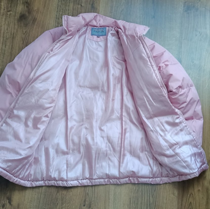 Pembe Kadın Kışlık Mont, Fermuarlı, Yüksek Yaka - Görsel 3