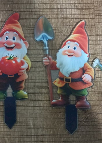 Renkli Bahçıvan Cüce Figürleri-saksi susu - Görsel 2