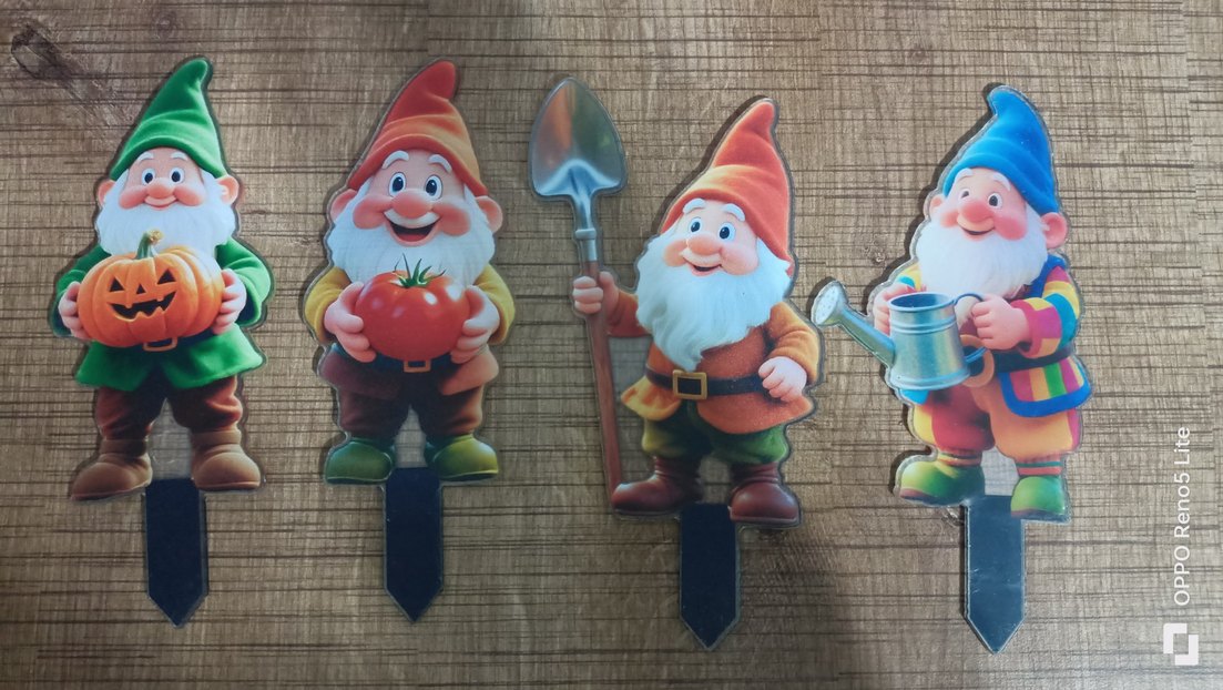 Renkli Bahçıvan Cüce Figürleri-saksi susu - Görsel 2