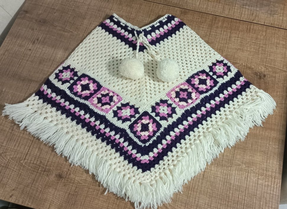 kız çocuk panço 2-3 yaş - Görsel 2