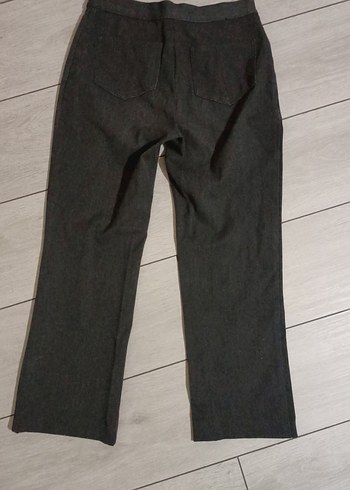 Gri lycrali Kadın Kumaş Pantolon - Görsel 2