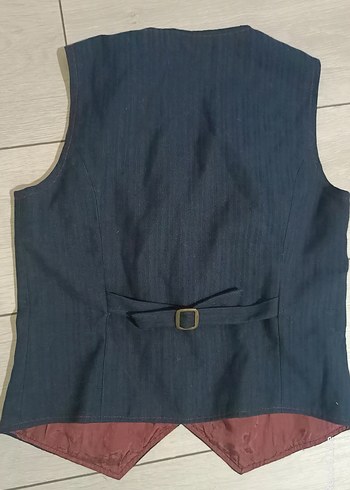 Düğmeli Lacivert Kadın Yelek - Görsel 2