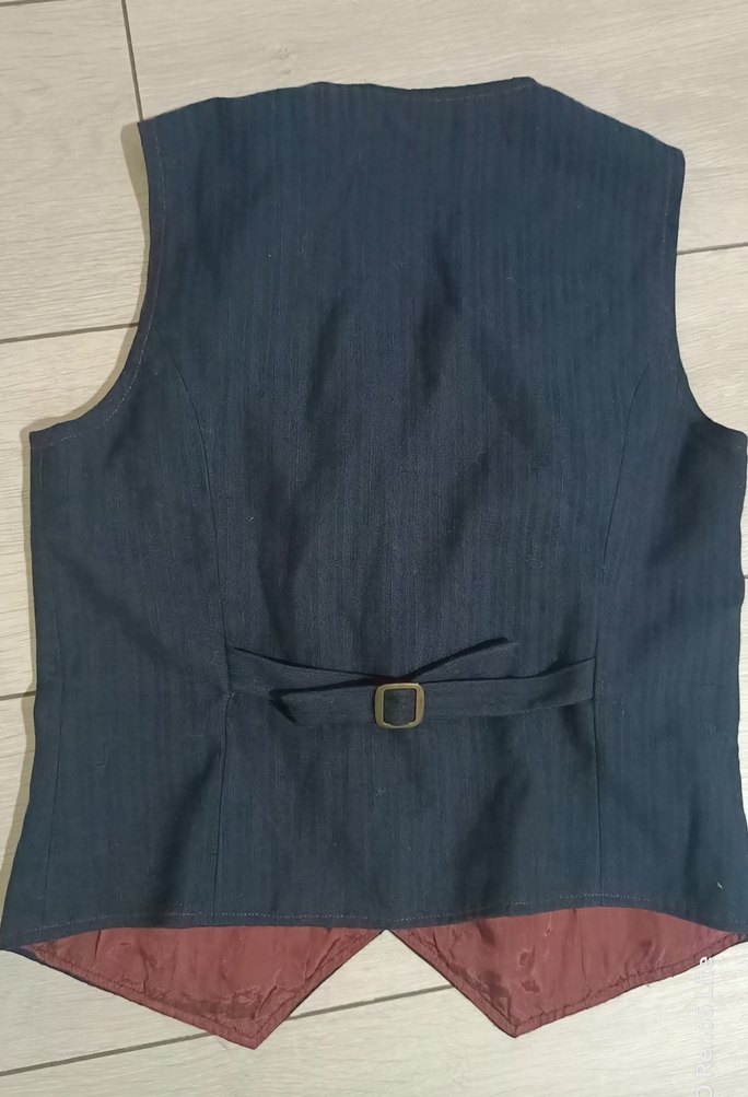 Düğmeli Lacivert Kadın Yelek - Görsel 2